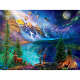 Buffalo 1000pc Puzzle - Night and Day - Lake Moraine Journey